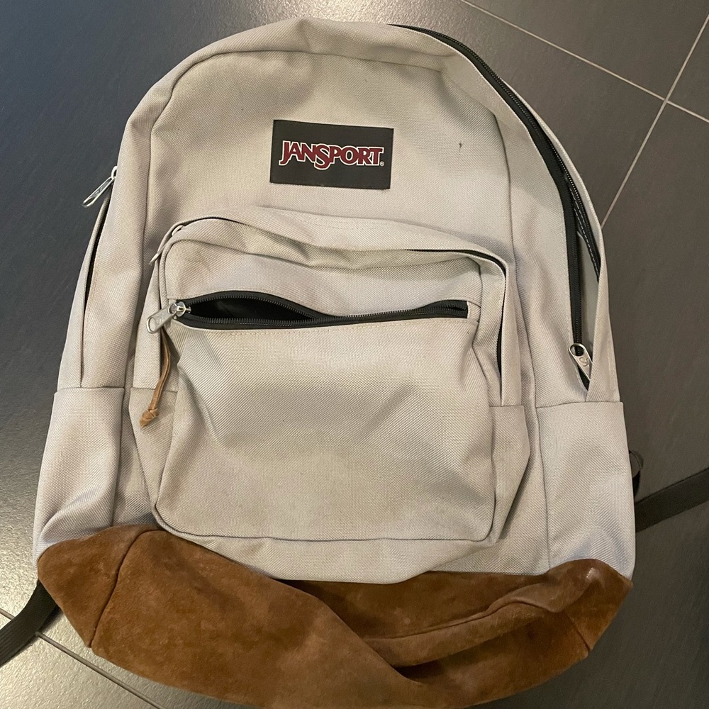 Gray jansport large backpack